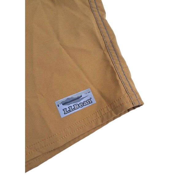 LL Bean Shorts Mens Large Swim Trunks Colorblock Lined Blue Brown - Picture 2 of 8
